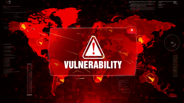 Vulnerability-Alert-Warning-Attack-on-Screen-World-Map-Loop-Motion.