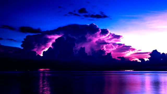 Coming-storm-at-sea-with-thunderstorm,-Samui-island,-Thailand