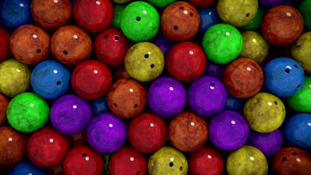 Bowling-balls-falling,-filling-the-picture,-transition-with-alpha
