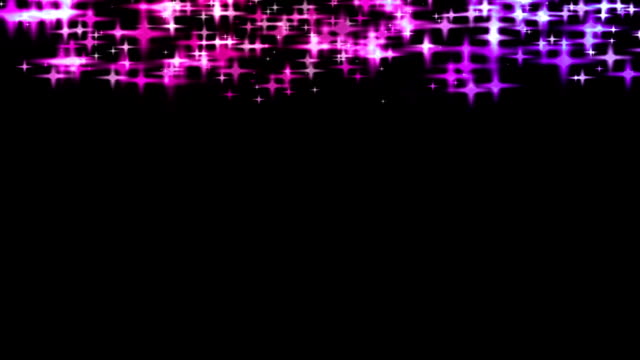 Sinkende-Wiolet-und-blaue-glitzernde-Sterne-am-oberen-Rand-der-schwarzen-Bildschirm-Hintergrund-HD-1080-Schleife