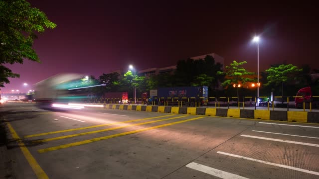 night-time-shenzhen-city-traffic-port-road-panorama-4k-time-lapse-china