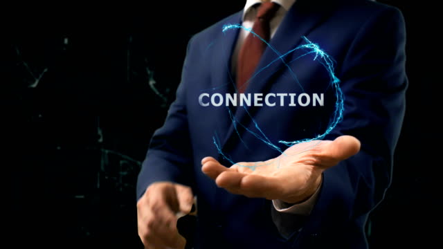 Businessman-shows-concept-hologram-Connection-on-his-hand