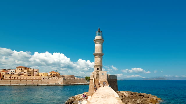 Chania-Lighthouse,-Kreta,-Griechenland