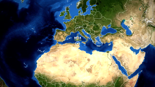 EARTH-ZOOM-IN-MAP---TUNISIA-BEJA