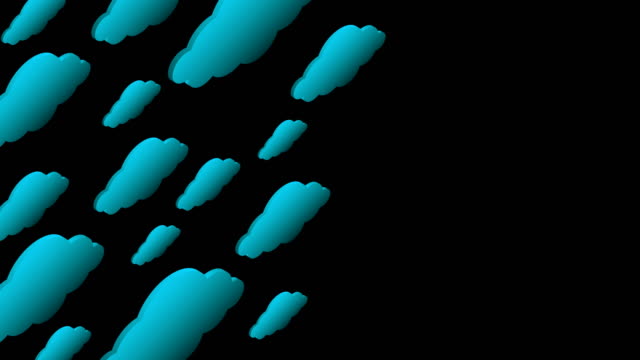 Nube-virtual-isométrica-3D-transparente-abstracta-placa-móvil-color-azul-de-la-figura-del-patrón-en-la-animación-bucle-sin-fisuras-de-fondo-negro-4K,-con-espacio-de-copia