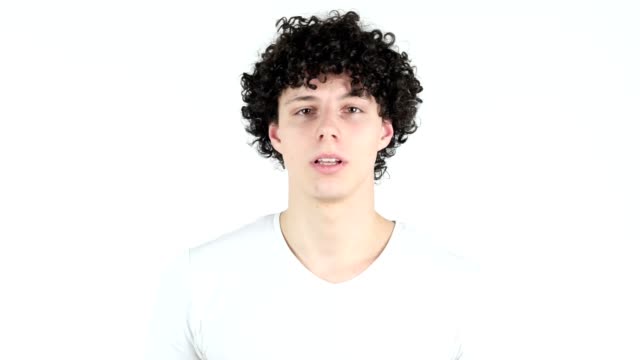 Talking-to-Camera,-Young-Man-with-Curly-Hairs