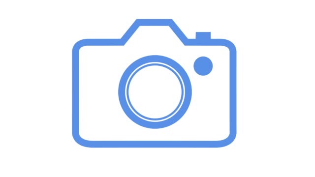 Dslr-camera-icon-animation-appearing-then-animating-off-loop-blue