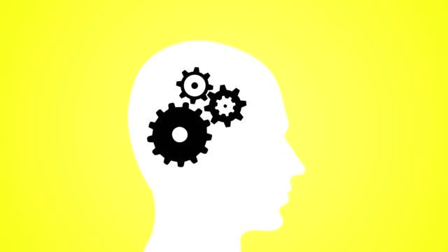 thinking-man-concept-whirling-gears-and-cogs-loop-yellow