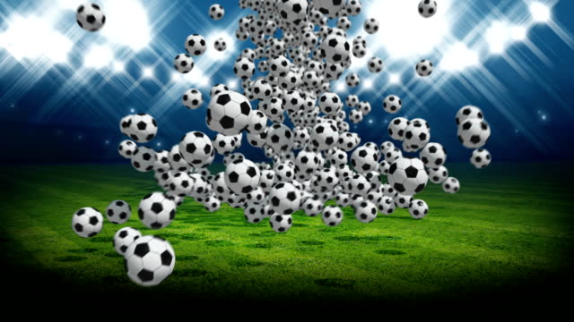 Falling-soccer-balls