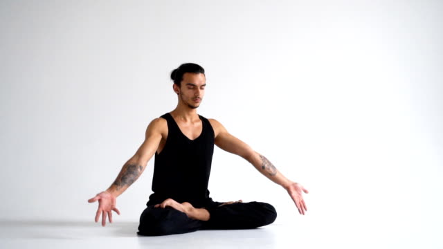 Man-meditating-in-lotus-position
