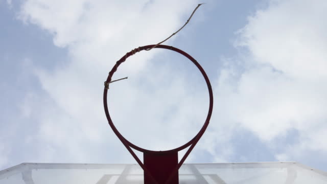 A-basketball-hoop-with-moving-cloud-background