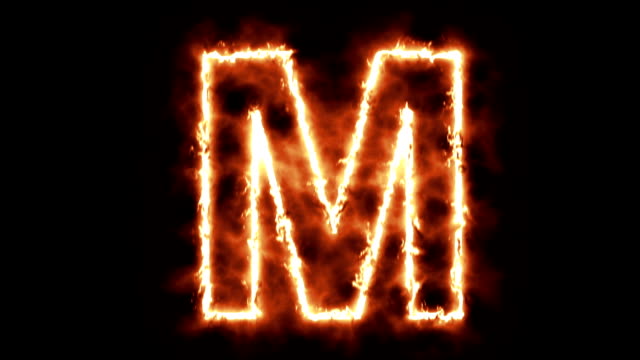 heiß-brennenden-Buchstaben-auf-schwarzem-Hintergrund