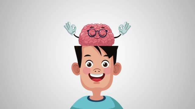 Dibujos-animados-divertida-cerebro-animación-HD