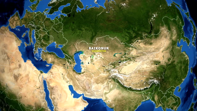 EARTH-ZOOM-IN-MAP---KAZAKHSTAN-BAIKONUR