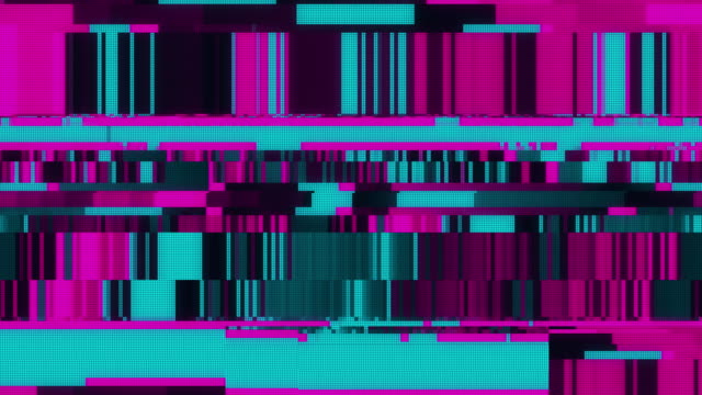 Einzigartiges-Design-abstrakte-digitale-Animation-Pixel-Rauschen-Glitch-Fehler-Video-Schaden