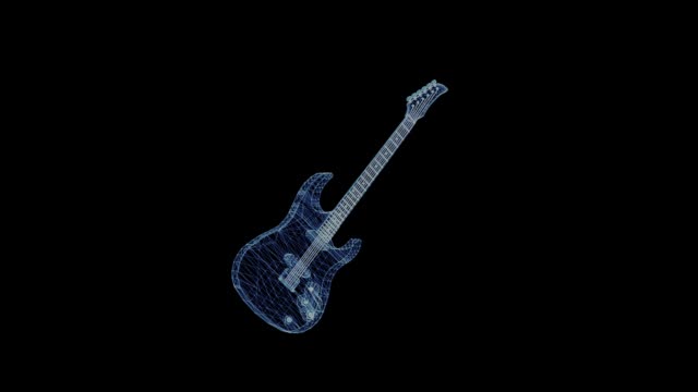 The-hologram-of-a-rotating-electric-guitar