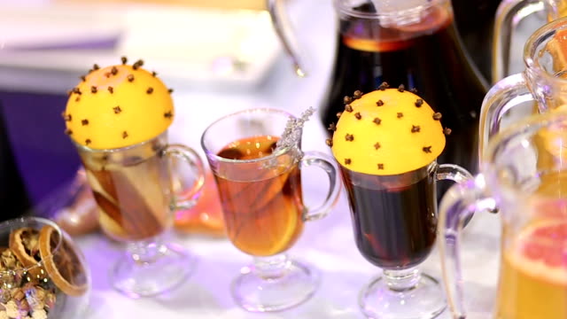 Mulled-wine-in-night-celebration-of-New-Year-party-and-delicious-Christmas-drinks-for-autumn-and-winter-season-,-vintage-color-tone