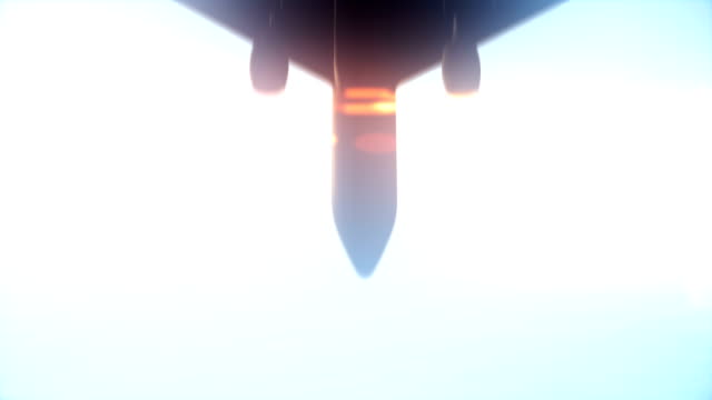 Airplane-passes-overhead.-Slow-motion-shot.