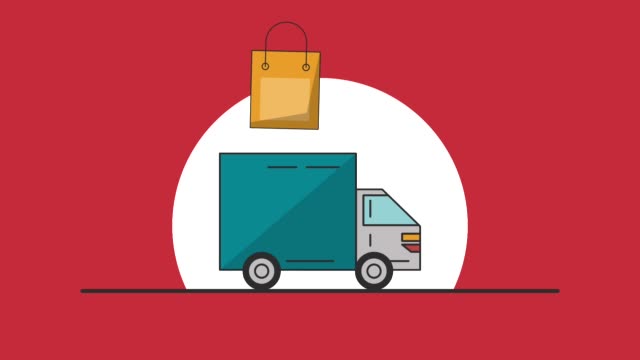 Delivery-truck-with-gift-HD-animation