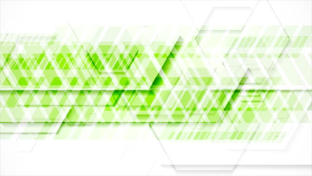 Leuchtend-grüne-Technologie-geometrische-abstrakte-Videoanimation