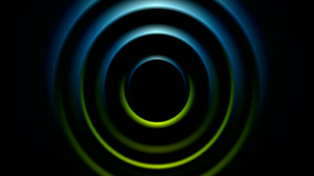 Abstracto-azul-y-verde-liso-círculos-video-animación