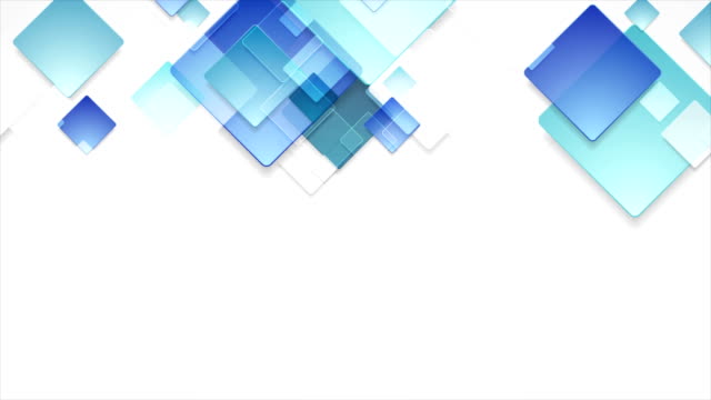Glass-blue-abstract-squares-geometric-video-animation