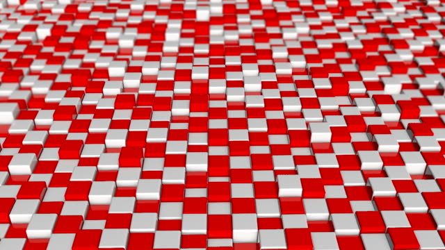 Fondo-abstracto-con-rojo-y-blanco-cuadrados-bloques