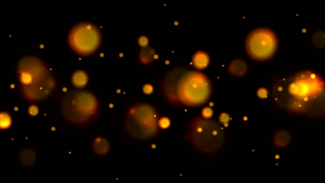 Dunkel-orange-glühende-Bokeh-leuchtet-Videoanimation