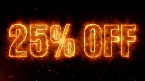 25%-OFF-Word-Hot-Burning-on-Realistic-Fire-Flames-Sparks-And-Smoke-continuous-seamlessly-loop-Animation