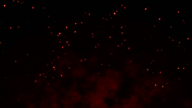 4K-animation-Lot-of-sparks-from-large-bonfire-slow-motion.-Beautiful-abstract-background-on-the-theme-of-fire,-Motion-Graphic-and-animation-background.