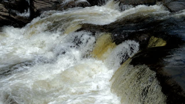Fast-flowing-water-in-the-mountain-river