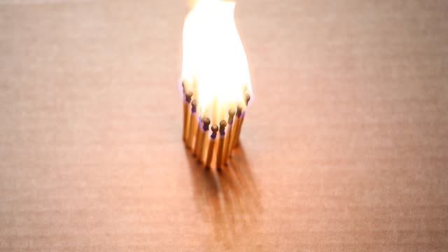 heart-fire-flame-matches-paper-box-hd-footage