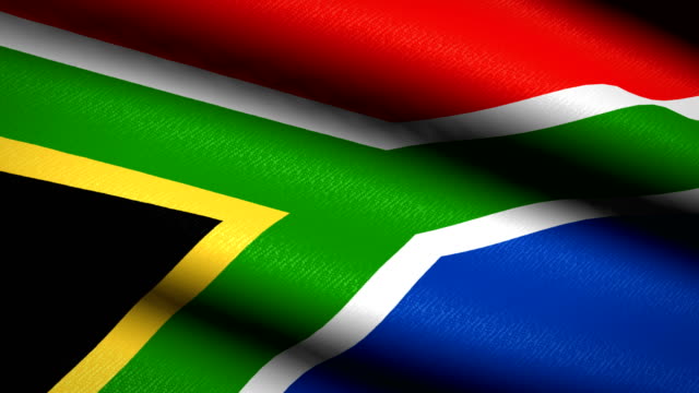 South-Africa-Flag-Waving-Textile-Textured-Background.-Seamless-Loop-Animation.-Full-Screen.-Slow-motion.-4K-Video