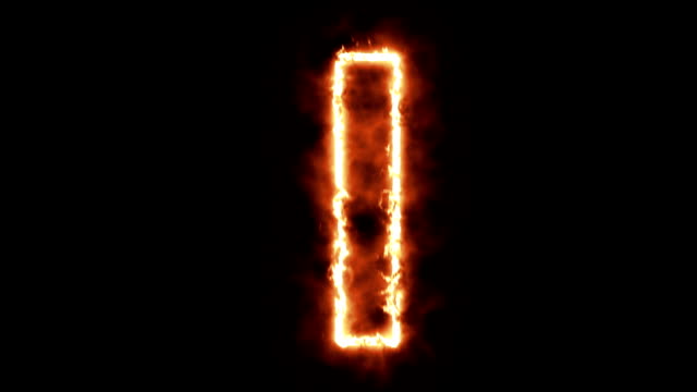 hot-burning-letter-on-black-background