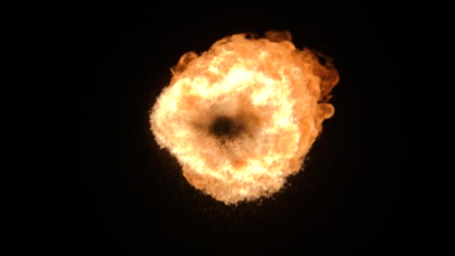 Fire-explosion-towards-camera,-shooting-with-high-speed-camera.