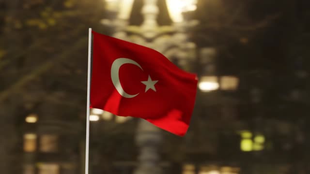 Bandera-turca-en-la-noche