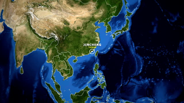EARTH-ZOOM-IN-MAP---TAIWAN-JINCHENG