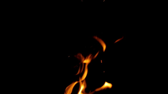 Fire-flames-,Close-up---Slow-Motion