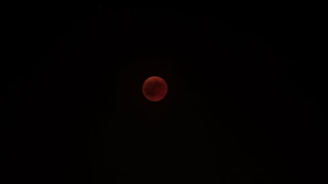 Lunar-eclipse-time-lapse-red-full-moon-from-shadow-to-bright,-outstanding-event-occurred-on-july-27,-2018