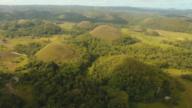 Paisaje-con-verdes-colinas-de-Bohol,-Filipinas