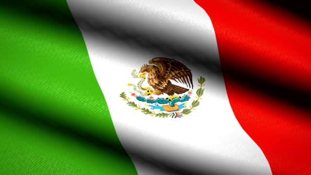 Bandera-de-México-ondeando-textil-textura-de-fondo.-Seamless-Loop-animación.-Pantalla-completa.-Cámara-lenta.-Vídeo-de-4-K