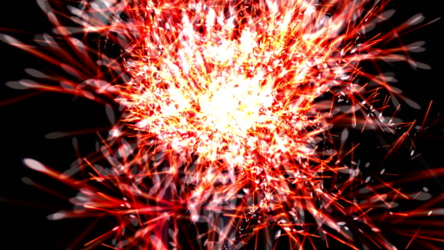 Digitalen-Partikelanimation-ein-Feuerwerk