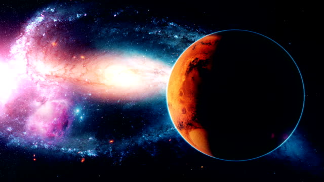 Realistische-schönen-Planeten-Mars-aus-dem-Deep-space