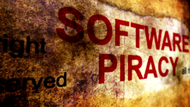 Software-Piraterie-Grunge-Konzept