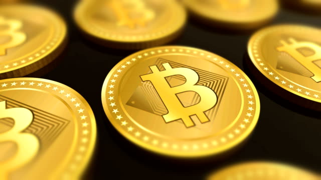 Glänzende-Bitcoins-animierte-Hintergrund