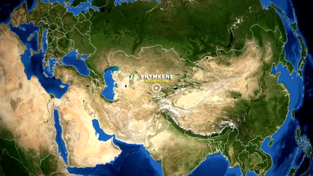 EARTH-ZOOM-IN-MAP---KAZAKHSTAN-SHYMKENT