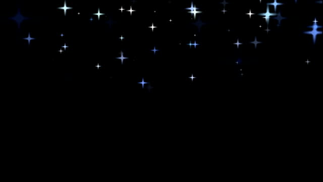 Falling-white-and-blue-stars-at-the-top-of-the-black-screen-background-HD-1080-loop
