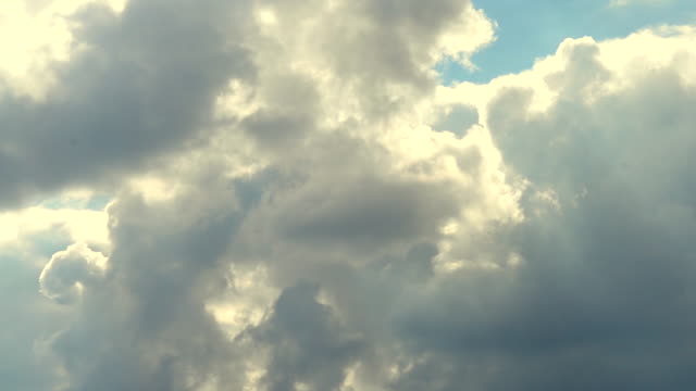 Bewegung-der-Wolken-am-blauen-Himmel