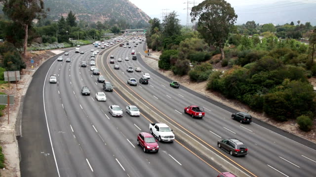 Parar-e-ir-tráfico-de-autopista-de-Los-Angeles