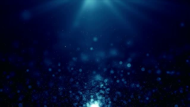 Teilchen-blau-Staub-abstrakte-Licht-Bokeh-Bewegung-Titel-filmischen-Hintergrund-Schleife